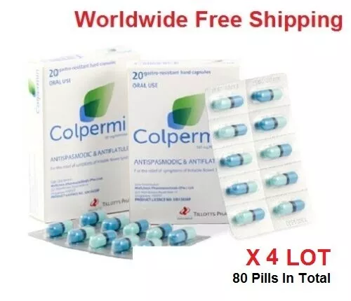 ( LOT of 4) Colpermin 187mg Gastro-Resistant IBS Relief Peppermint Oil Capsules