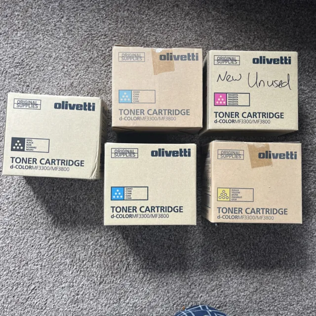 5 BRAND NEW ORIGINAL  Olivetti Toner Cartridge d-COLOR MF3300/MF3800