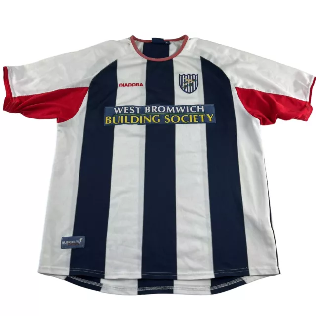 West Bromwich Albion Diadora Home Shirt 2003/04 West Brom Baggies Size Large L