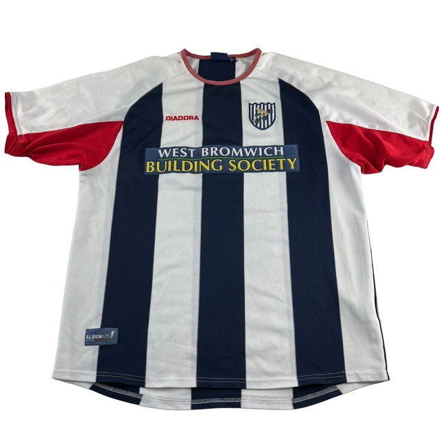 West Bromwich Albion Diadora Home Shirt 2003/04 West Brom Baggies Size Large L