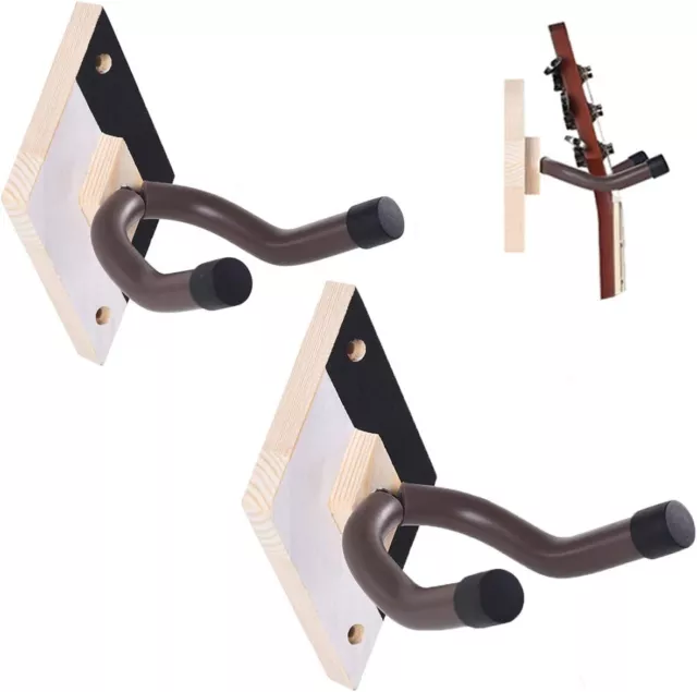 Guitar Wall Mount Hanger 2 Pack guitar stand Accessories for Bass Electric, etc