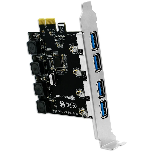 4-Port PCI-E Express to USB 3.0 controller Expansion Card Adapter 5Gbps for PCn