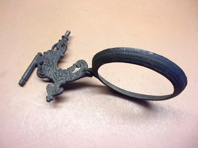 Antique Ornate Cast Iron Oil Lamp Bracket and Lamp Holder PART ONLY As Shown