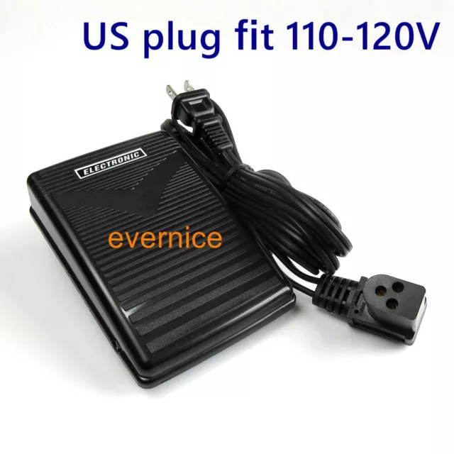 evernice 220V Sewing Machine Foot Control Pedal & Power Cord J00360051 for Babylock Brother