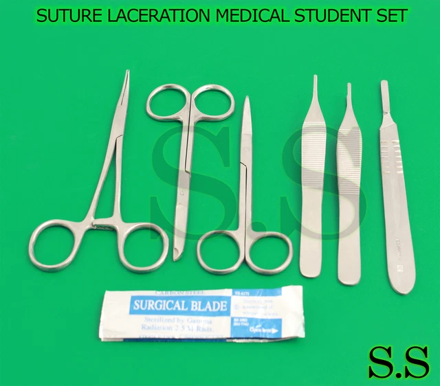 6 PCS SUTURE Laceration Medical Student Surgical Instruments Set Kit+5 ...