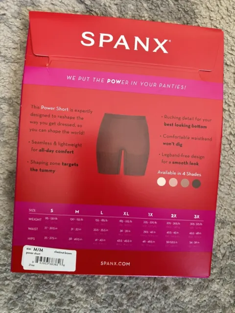 SPANX POWER Shorts Shaper Brown Size M - Brand New $19.99 - PicClick