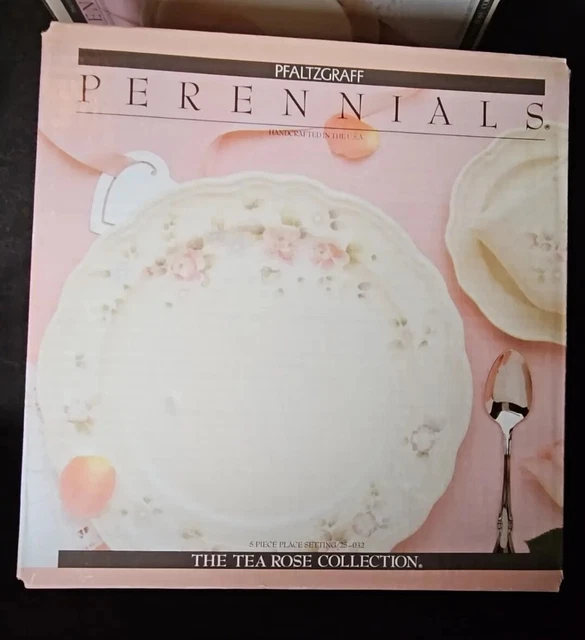 Pfaltzgraff  'Tea Rose' (5) Piece Place Setting  New  Unopened Box