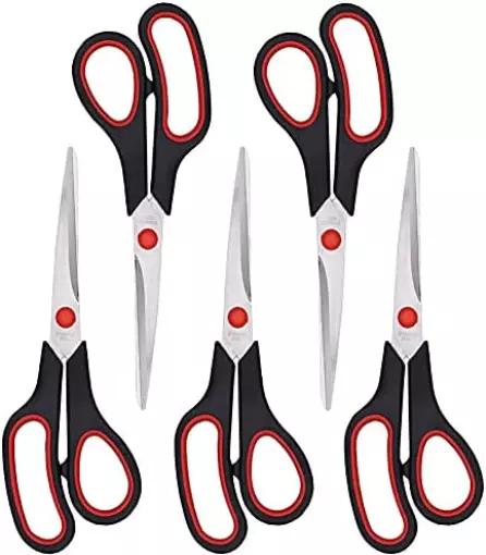 Scissors, Multipurpose office Scissors,8.5 Inch Ultra Sharp Shears, Comfort-Grip