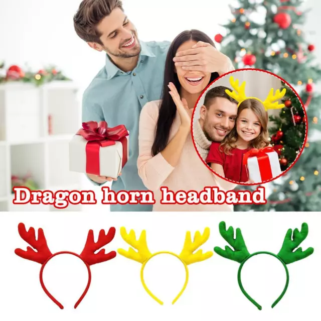 Dragon Horn Headband Funny Hair Card Performance Props Dragon Horn Headwear M {^