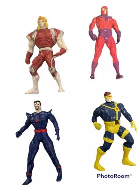 Marvel X-Men Steel Mutants Die-Cast Metal 3” Figure Lot Toy Biz 1994