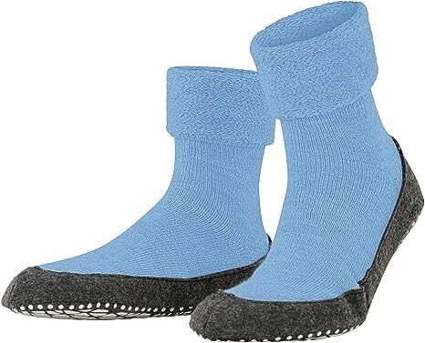 Calzini casa Falke bambini/unisex Cosyshoe lana vergine, poliammide nero/blu EUR