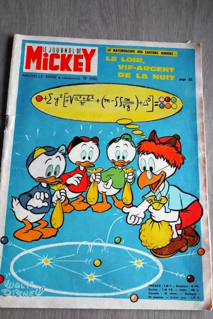LE JOURNAL DE MICKEY   N°  1068   du  3  DECEMBRE   1972