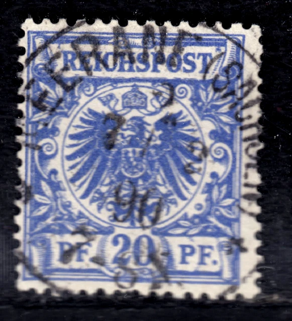 DR 48 aa, MERANE, 20 Pfg Krone/Adler,gepr.Zenker BPP, gestempelt