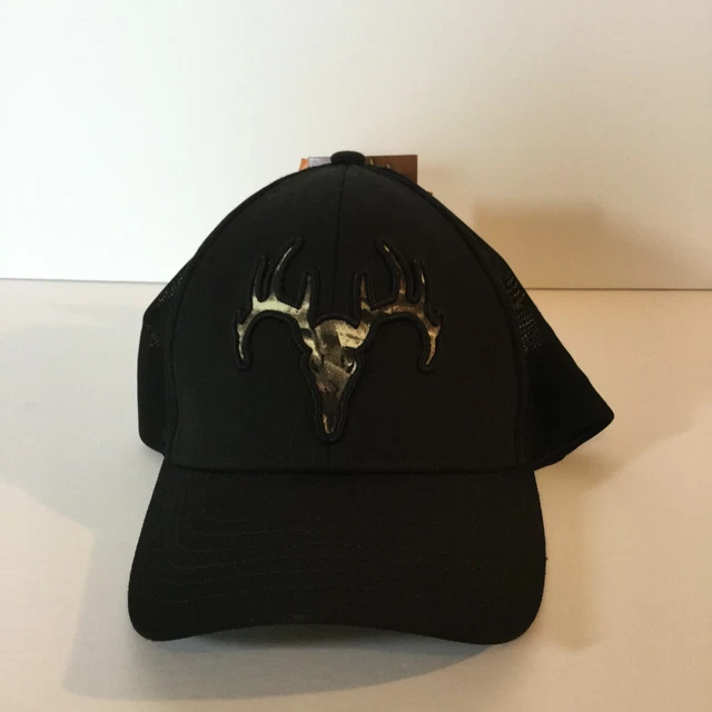 Field & Stream Youth Tonal Deer Stretch Fit Hat Black One Size Fits All New NWT