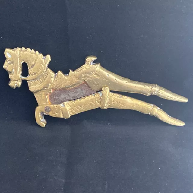 Antique c.1900 Deccani Indian Brass & Iron Betel Nut Sarota Cracker Flying Horse