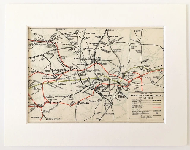 Vintage London Underground Map FOR SALE! PicClick UK