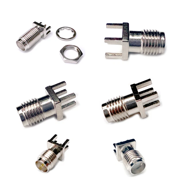 SMA RP-SMA Female Jack Plug PCB Edge / PCB Mount Solder RF Adapter Connector GL