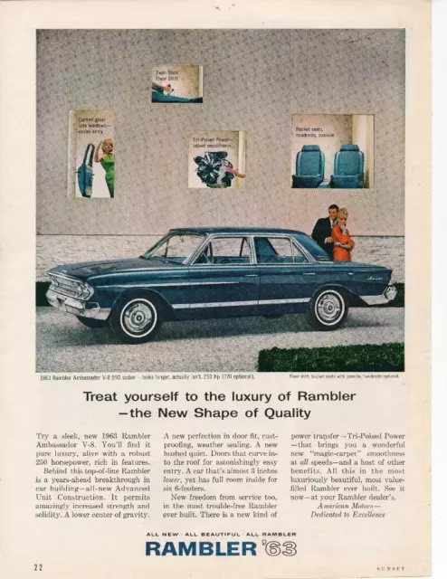 Magazine Ad - 1963 - Rambler Ambassador