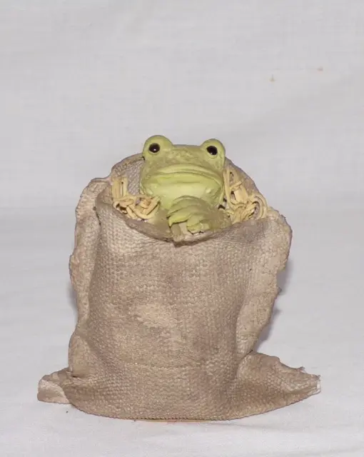 Frog in a Sack "Freddie" Rare Ceramic Handmade in Bristol Collectable Ornamental
