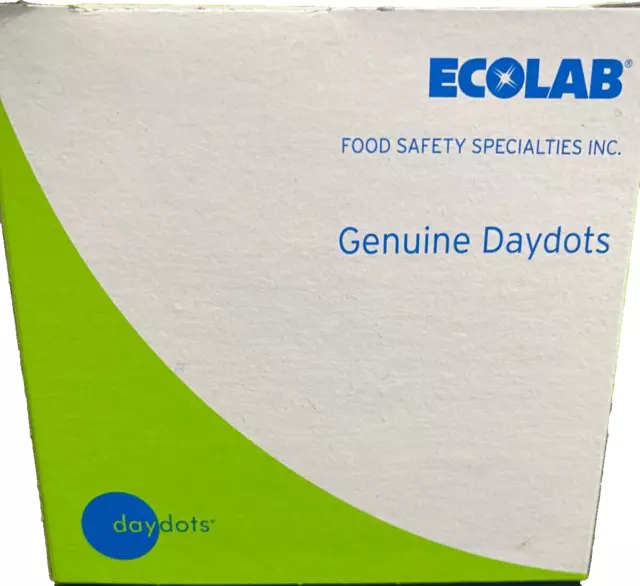 Ecolab Genuine Daydots 1000 Labels 11006-05-00   2 Pack Green Stickers