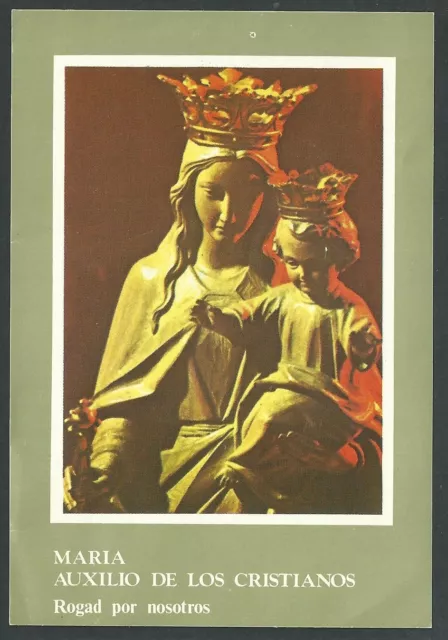 Estampa antigua Virgen Auxiliadora andachtsbild santino holy card santini