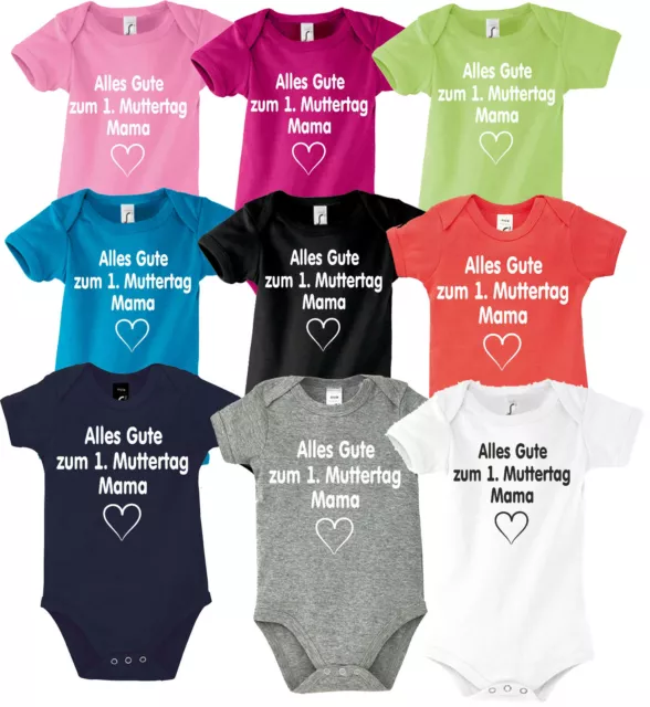 Baby Babybody Body Strampler Muttertag Vatertag Geschenk Mama Papa Spruch