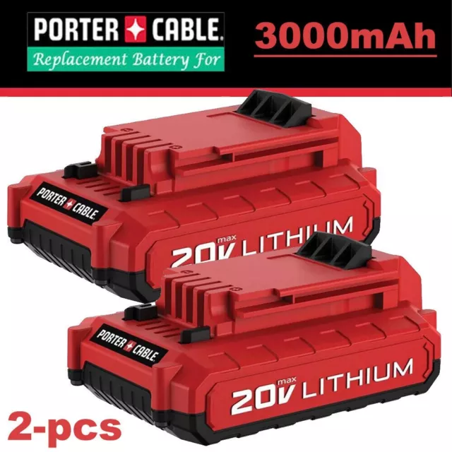 2Pack For Porter Cable PCC681L PACK 20V 20 VOLT MAX Lithium-Ion Battery PCC685L