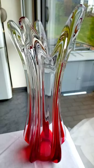 große Glas Vase - MURANO - Designerobjekt - Höhe = 33 cm - dekorativ