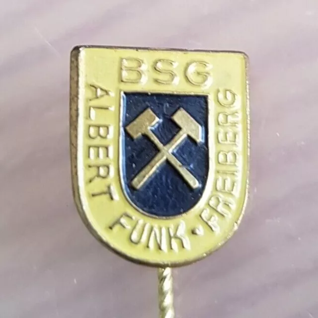 Anstecknadel BSG Albert Funk Freiberg DDR Sachsen  Karl-Marx-Stadt