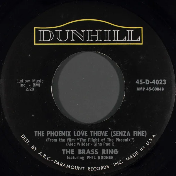 The Brass Ring - The Phoenix Love Theme Senza Fine - Used Vinyl Rec - W8100z