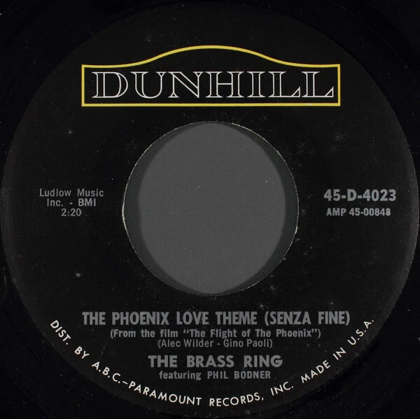 The Brass Ring - The Phoenix Love Theme Senza Fine - Used Vinyl Rec - W8100z