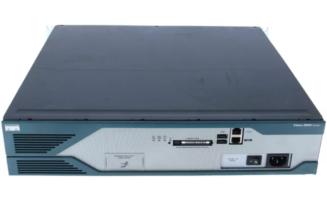 CISCO - CISCO2821 - 2821 w/ AC PWR,2GE,4HWICs,3PVDM,1NME-X,2AIM,IP BASE,64F/256D