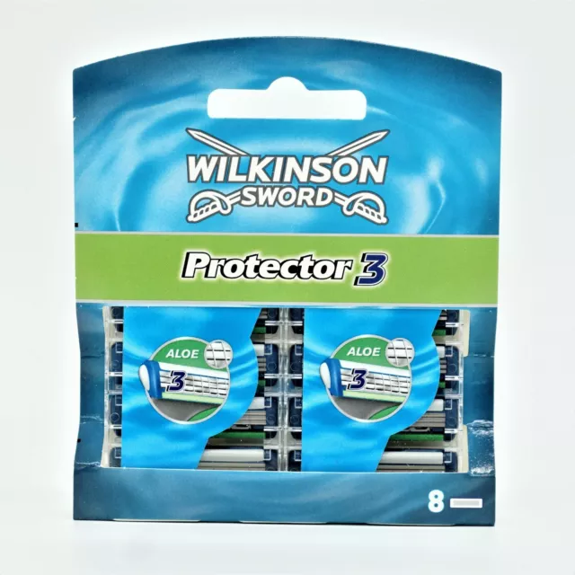 8x Wilkinson Sword Protector 3 Rasierklingen - NEU - Männer - Unisex - OHNE OVP