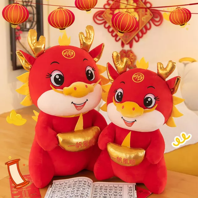 New Year Dragon Plush Toy 2024 Year of the Dragon Stuffed Dragon Gift Mascot