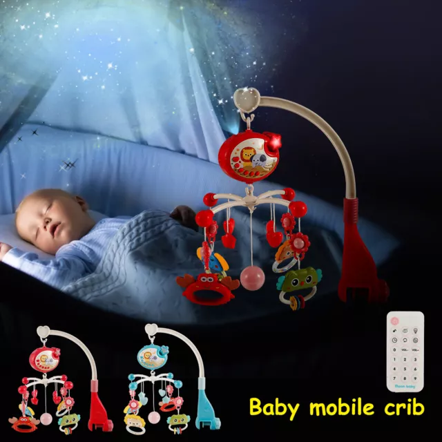 Baby Musical Crib Mobile with Projector and Night Light Hanging Rotating daKOB