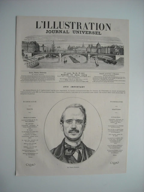 Gravure 1873. M. Urbain Ratazzi, Homme D’etat Du Royaume De Sardaigne.