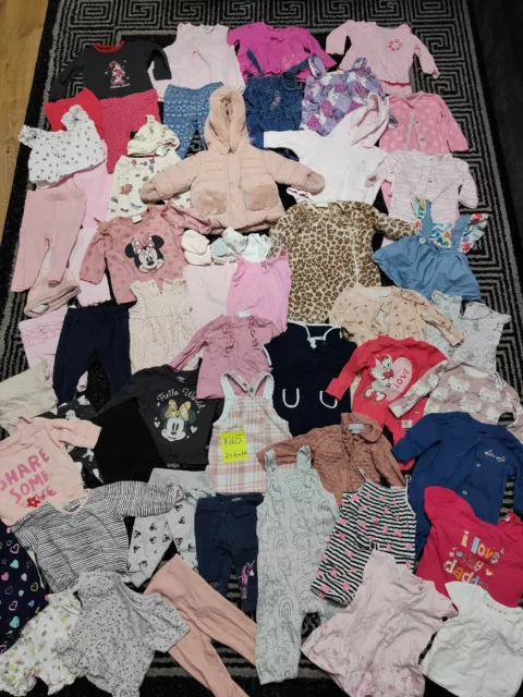 #165-XXL Enorme pacchetto di vestiti per bambina 0-3-6 mesi NEXT GEORGE DISNEY GAP NUTME