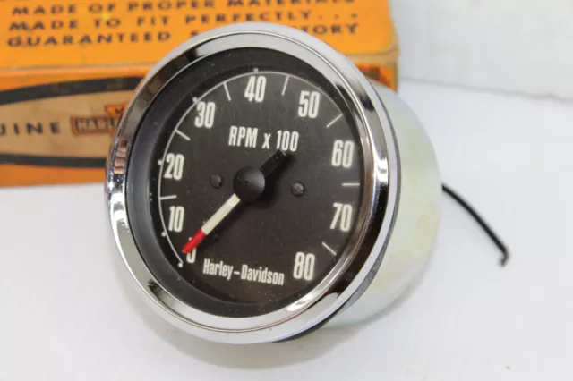 1965-73 Harley Ironhead XL Sportster FX Super-Glide Tachometer 92051-65 NOS