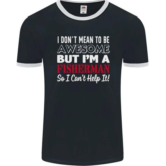 T-shirt da uomo I Dont Mean to Be Im a Fisherman Fishing fotoL