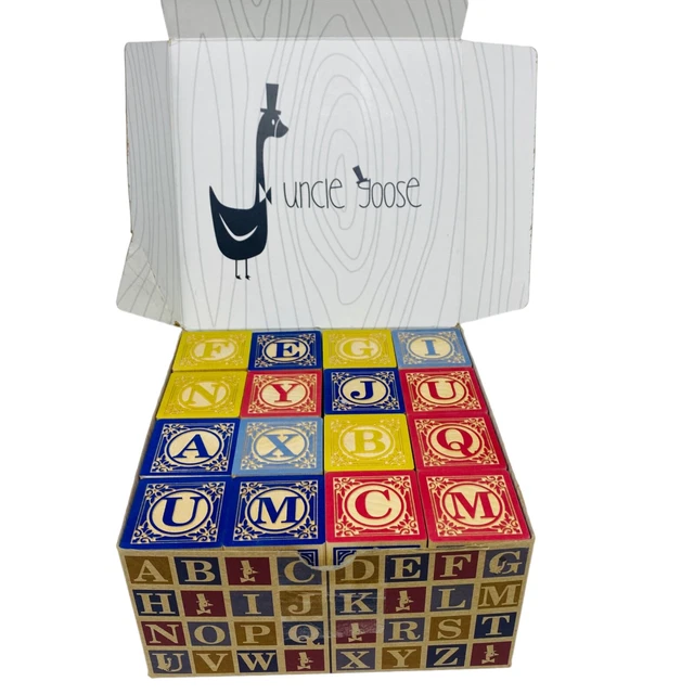 Uncle Goose Wooden  Language French Blocks Hand Crafted Made in the USA-NEW