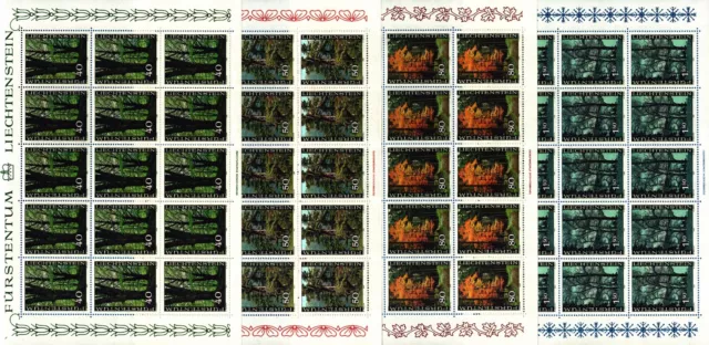 Liechtenstein - 1980 - Alberi delle Foreste n.698/701 - Minifogli - nuovi (MNH)