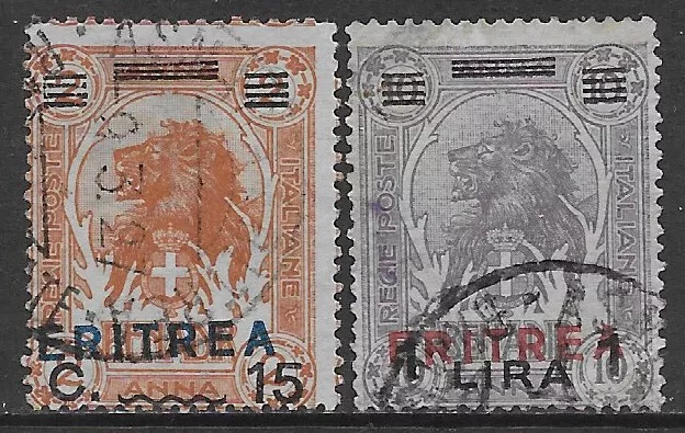 Italia Italy 1924 Colonie Eritrea Colonie Somalia soprastampati 2val US