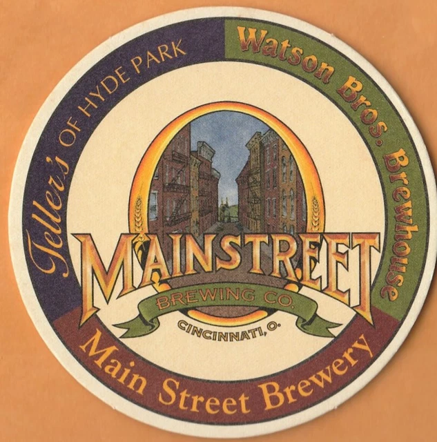 Main Street Brewery Beer Coaster Cincinnati OH
