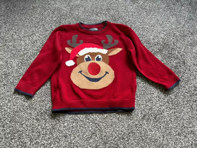 Next Baby Boy Christmas Jumper Size 12-18 Months