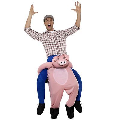 Adult Mens Ride a Pig Farmyard Animal Novelty Fancy Dress Stag Costume