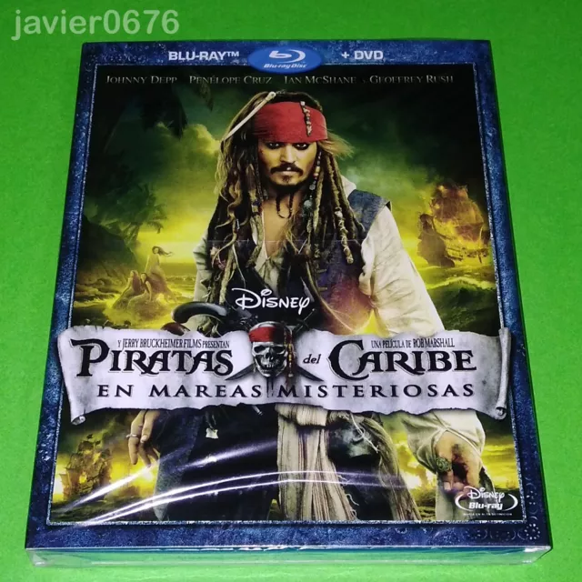 Piratas Del Caribe En Mareas Misteriosas Blu-Ray Dvd Nuevo Precintado Slipcover