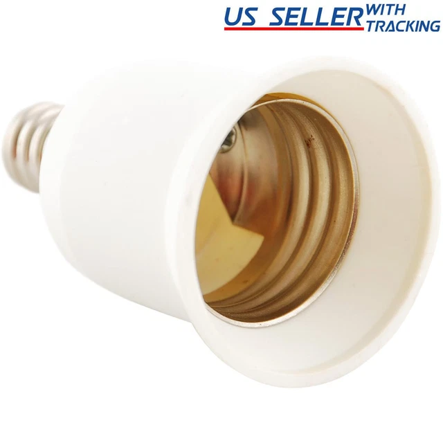 CANDELABRA BASE (E12) to Standard Light Bulb Base (E26) Socket Enlarger