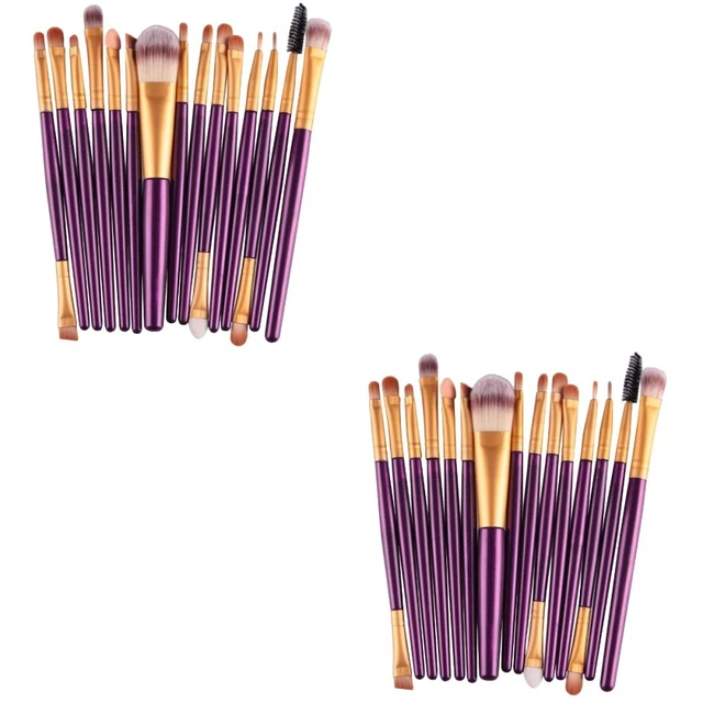 30 pcs Plastic Handle Nylon Bristles Makeup Brush Cosmetics Powder Blush Brush