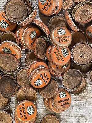 Vintage Canada Dry Orange Soda Corked Bottle Caps Over 70 Great for Crafts