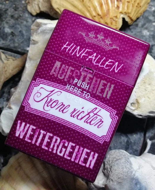 ZIGARETTENBOX ZIGARETTEN ETUI Dose Box Case neue Spruch Motiv Design